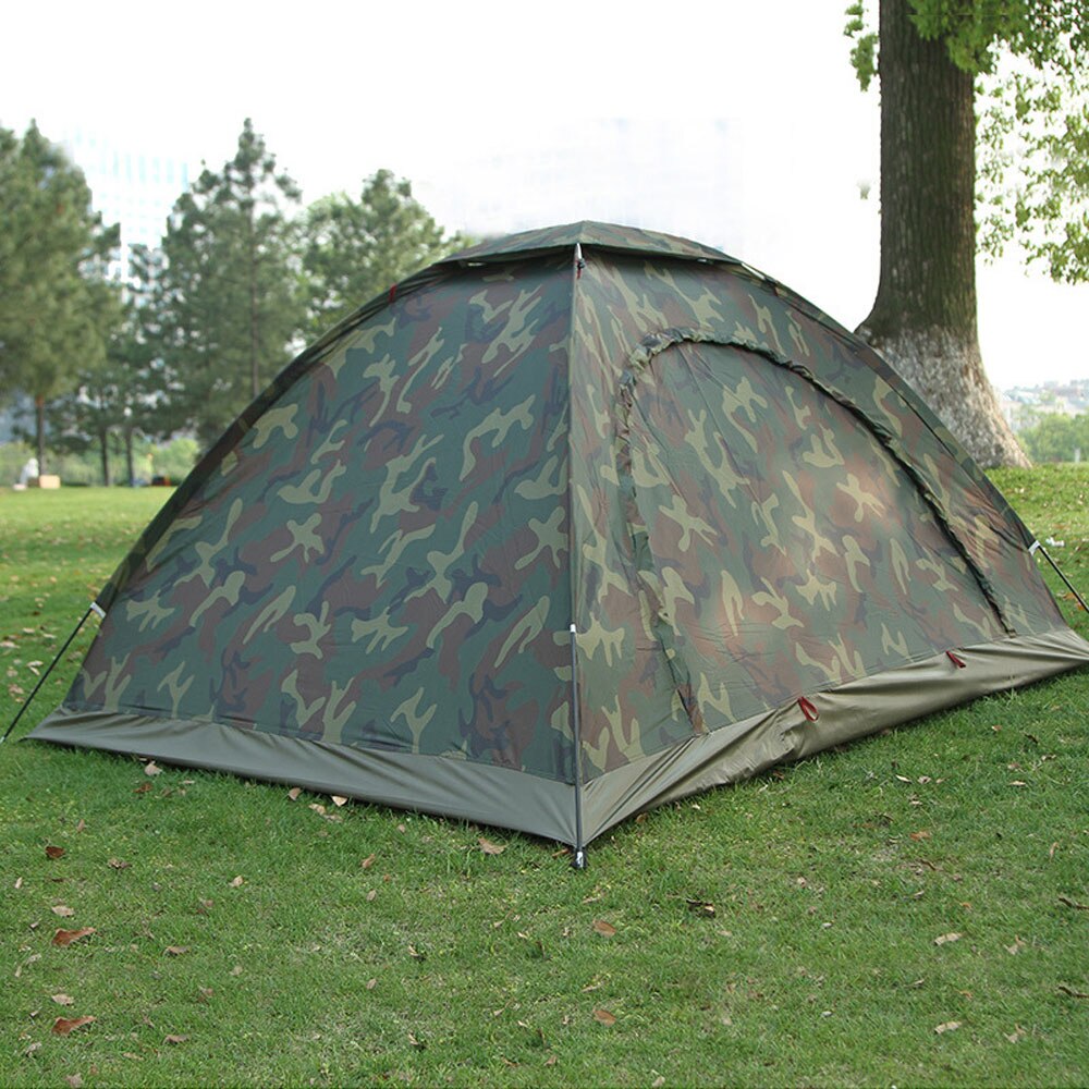 2 Persoons Tent Dubbele Camping Camouflage Tent Strand Leisure Tent Outdoor Familie Draagbare Llightweight Quick Open Waterdichte Tent