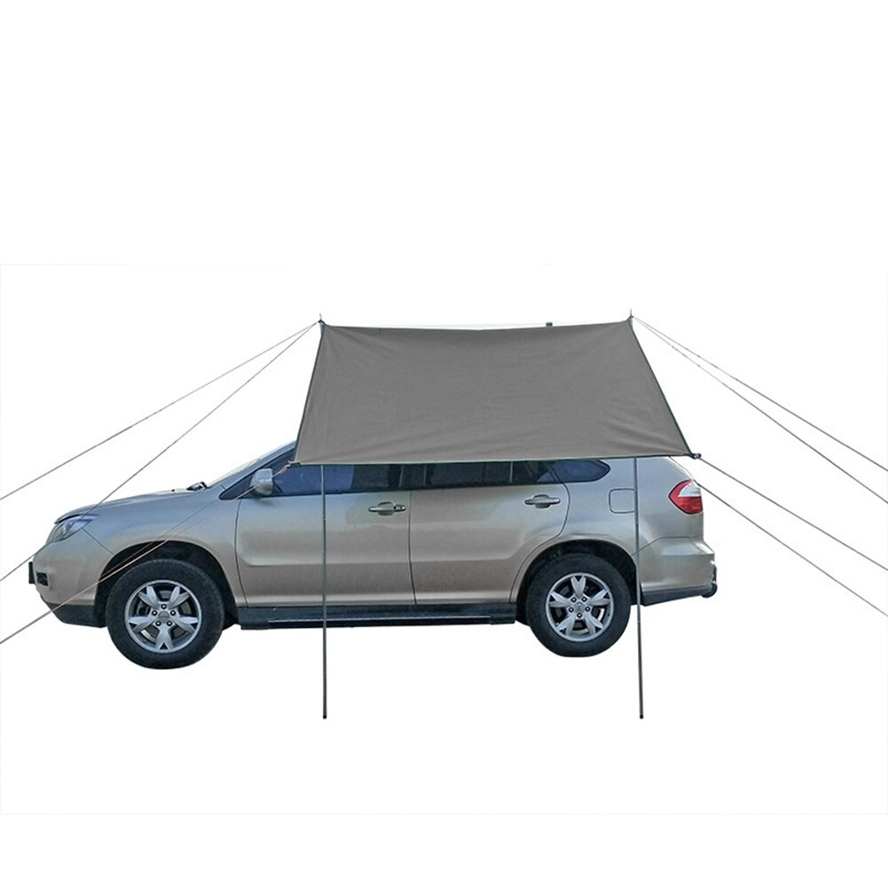 Tienda de campaña portátil impermeable para coche, toldo lateral para techo, refugio solar, sombra para Familia, pesca al aire libre, playa, Viajes: Grey 300x200cm