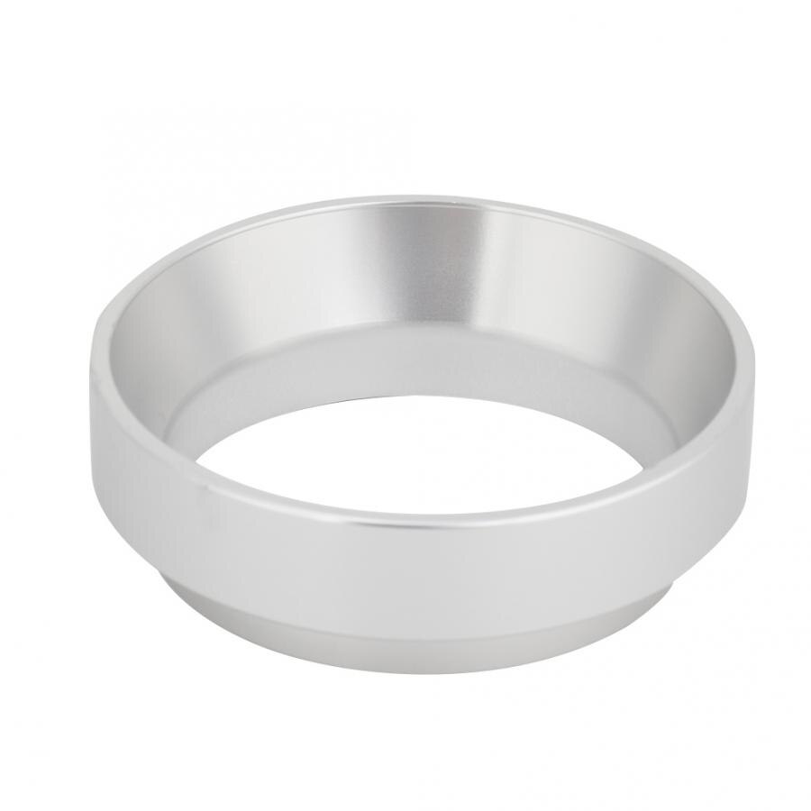 58mm Aluminum Universal Coffee Dosing Ring Funnel Replacement Coffee Maker Accessory Hand-made Coffee Tool: Silver