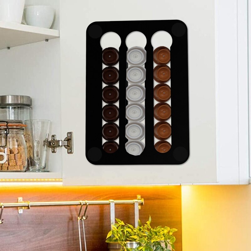 Koffie Capsule Houder Stander Voor Dolc Gusto Capsule Opbergrek Muur Opslag Beugel Kan Tegemoet 18: black