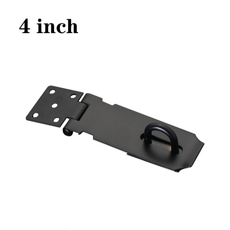 Padlock Hasp Door Clasp Hasp Latch Lock Stainless Steel Hasp and Staple with Screws for Door Window Cabinet sales door lock: black 4 inch