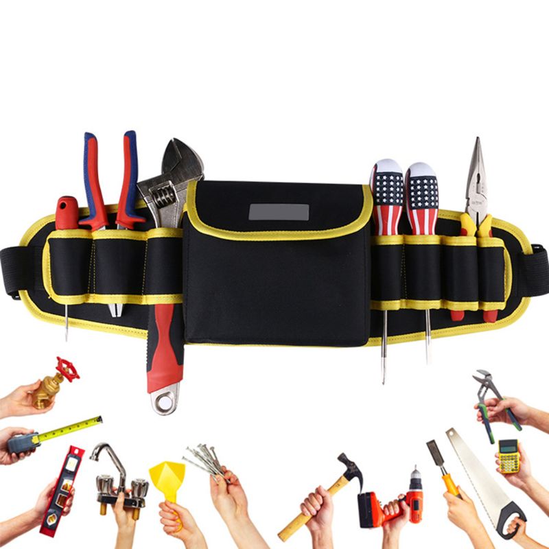 Electrician Drill Tool Bag Waist Pocket Pouch Belt Storage Holder Maintenance Kit