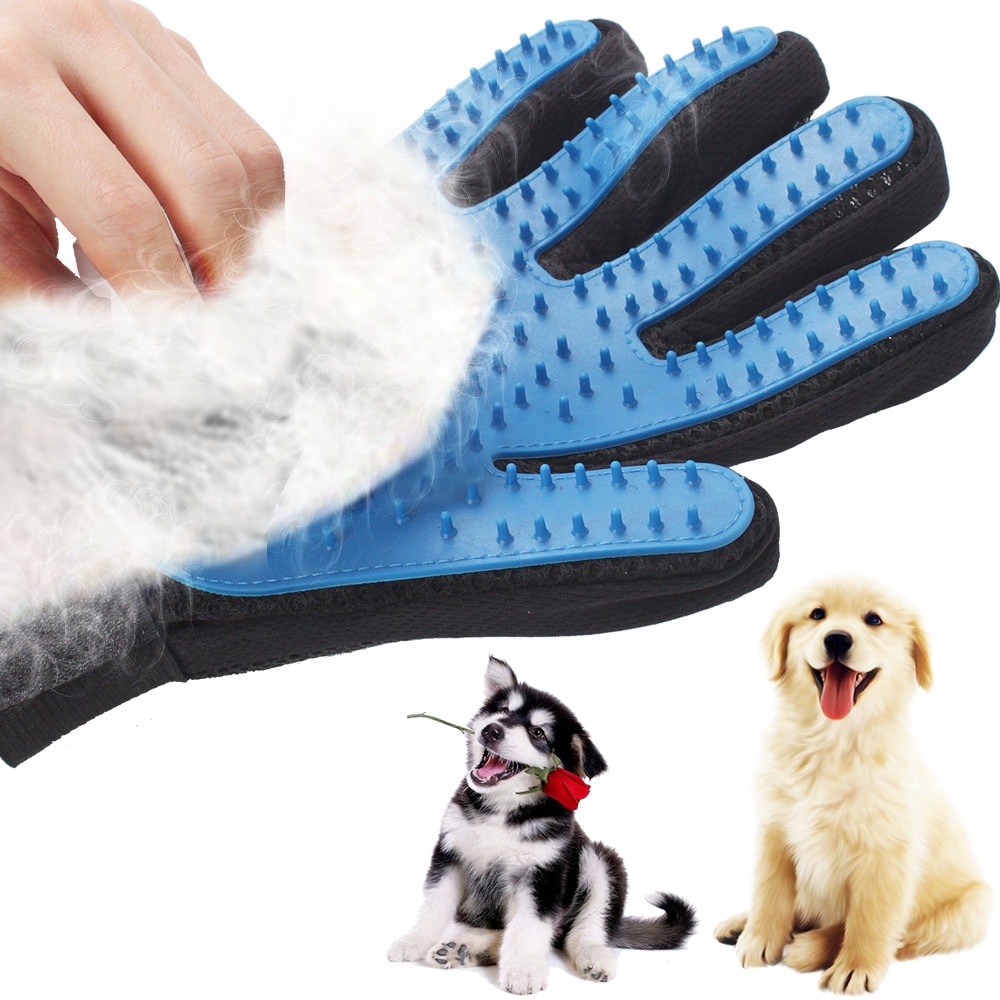 Haustier Handschuh Katze Pflege Handschuh Katze Haar Deshedding Pinsel Handschuhe Hund Kamm für Katzen Schlecht Sauber Massage Haar Entferner Bürste