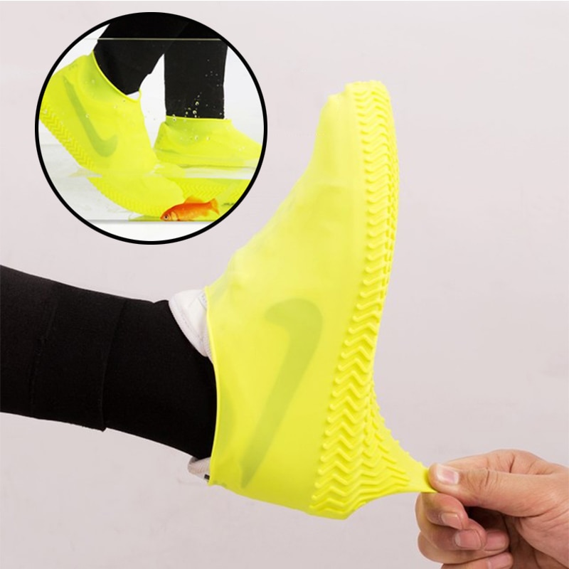 Capa de sapato impermeável material de silicone unisex sapato cobre ao ar livre adequado para dias chuvosos fácil de transportar botas de chuva à prova dwaterproof água