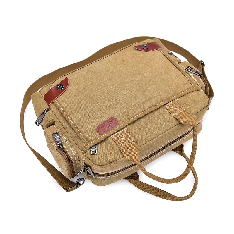 100% Katoen Canvas Handtassen Mannen Bakken Reizen Schoudertas Mannelijke Bolsa Crossbody Tassen Rits Reizen Vrije Tijd Handtas