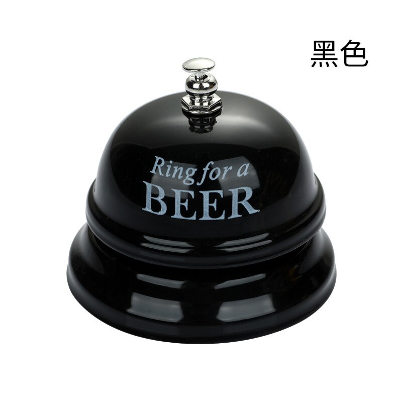 1pc Small Bell Bar Counter Silver Bell Desk Kitchen Counter Restaurant Pass Kitchen Bell Ring Service Reception Hotel Dish: Black