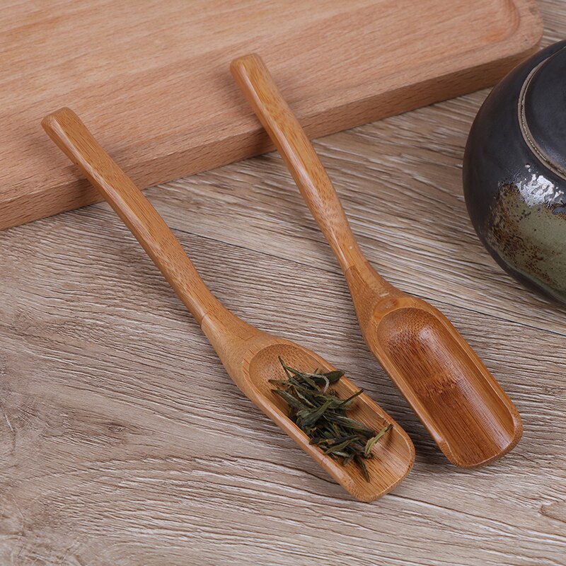 Tradition bamboo spoon coffee tea spoon wood scoop dining utensil flatware Tea Leaves Chooser Holder For Honey Suger 1pc: Style 1 - 1PC