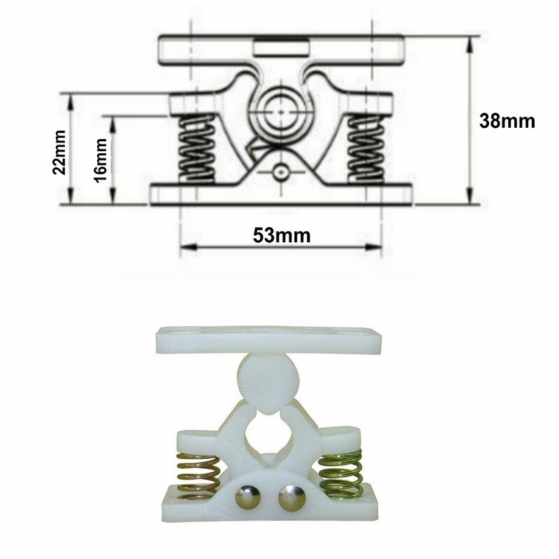 Tractor,Lorry Heavy Duty White Nylon Door Retaining Catch Base Plate &amp; Catch Assembly,Caravan Motorhomes