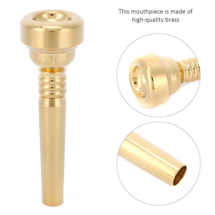 Trumpet Mouthpiece 17C Size for Bach Beginner Musical Trumpet Accessories Parts or Finger Exerciser