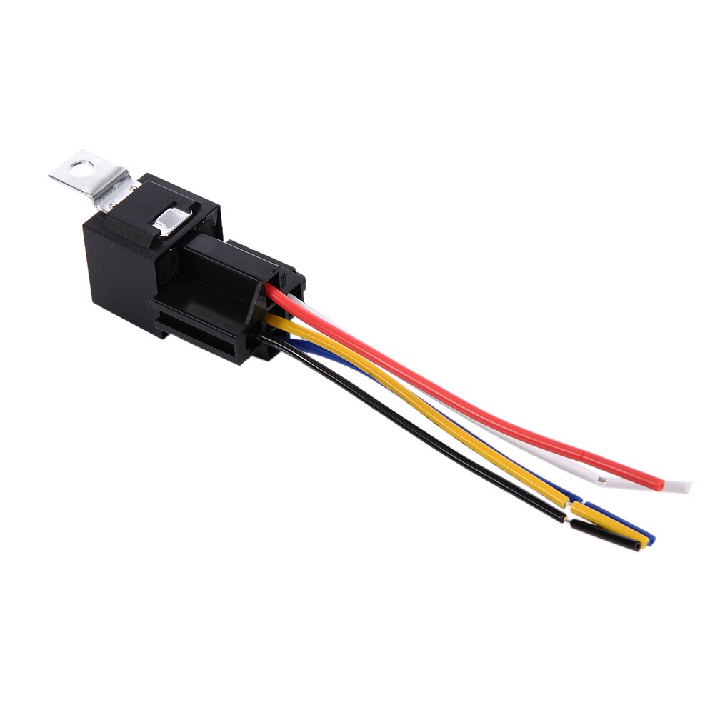 1 Piece Waterproof Automotive Relay 12v 5pin 40A Car Relay With Black Red Copper Terminal Auto Relay With Relay Socket