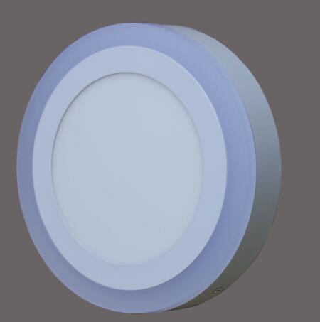 6 W 9 W 16 W 24 W Blauw + Wit Ronde/Vierkante Geen Cut Dubbele Kleur LED Panel licht Opbouw Downlight Led plafondlamp