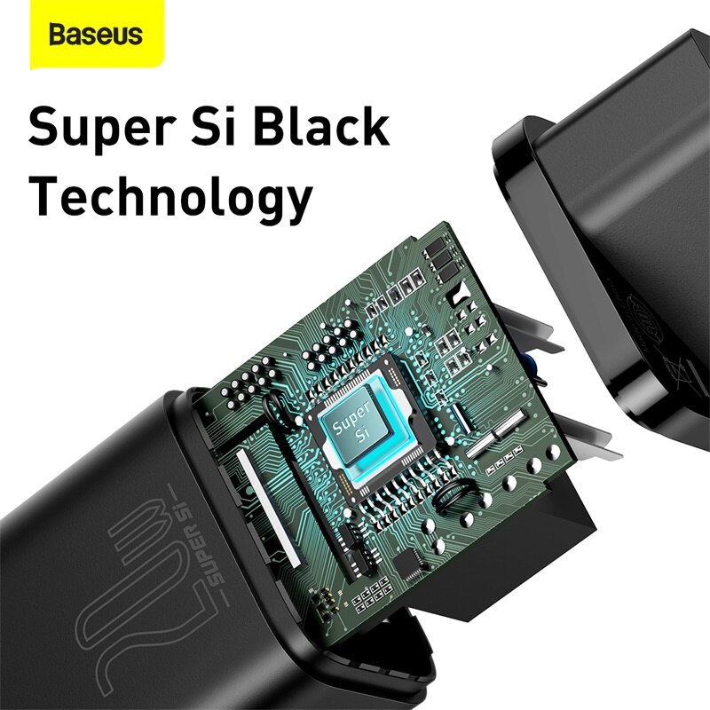Baseus usb-typ-c-ladegerät 20w pd schnelllade  qc3.0 reiseladegerät für iphone 13, 12 mini, 11 pro max, xs, x