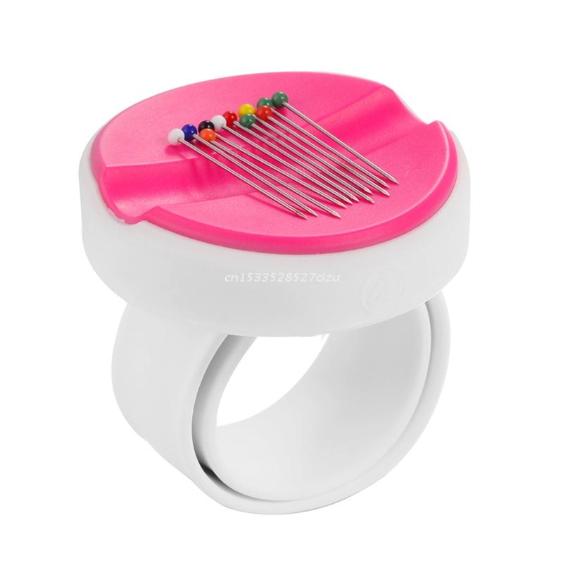 Magnetic Sewing Needle Wrist Hand Magnet Needles Storage Box Holder: Pink