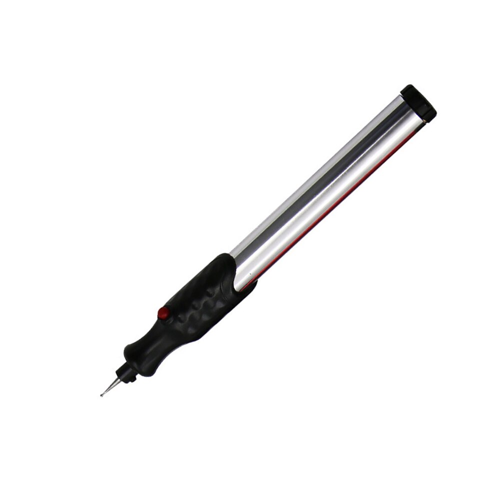 Electric Engraving Pen DIY Craft Scripture with Grinding Head for Metal Wood Glass Plastic Carving Pen Without Battery: Silver
