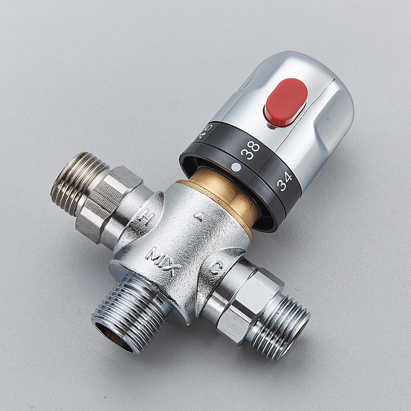 Messing Thermostatische Mengkraan Voor Douche Systeem Water Temperatuurregeling Kraan Regelklep Badkamer Kraan Valve G1/2: C