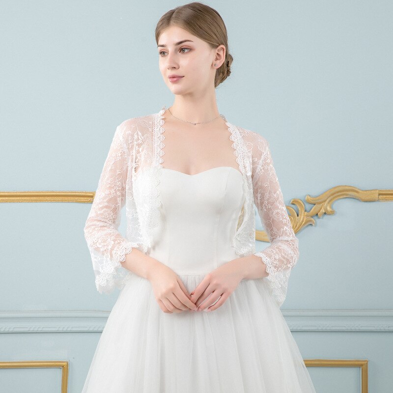 Schwarz Rosa Spitze Bolero Femme Mariage Appliqued Hochzeit Mantel Jacke Braut oben Abend Jacke Für Frauen
