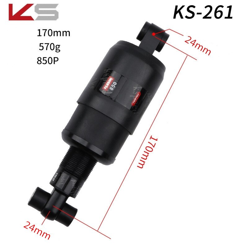 KS KS-261 amortisseur vtt vélo doux queue cadre ressort arrière chocs pliant vélo électrique Scooter amortisseur 120-170mm