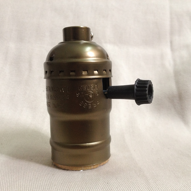 Aluminiumsockel  e26 ul lamphållare 110v/220v amerikanska små lampsockelbrytare gör-det-själv lamptillbehör: Elfenben