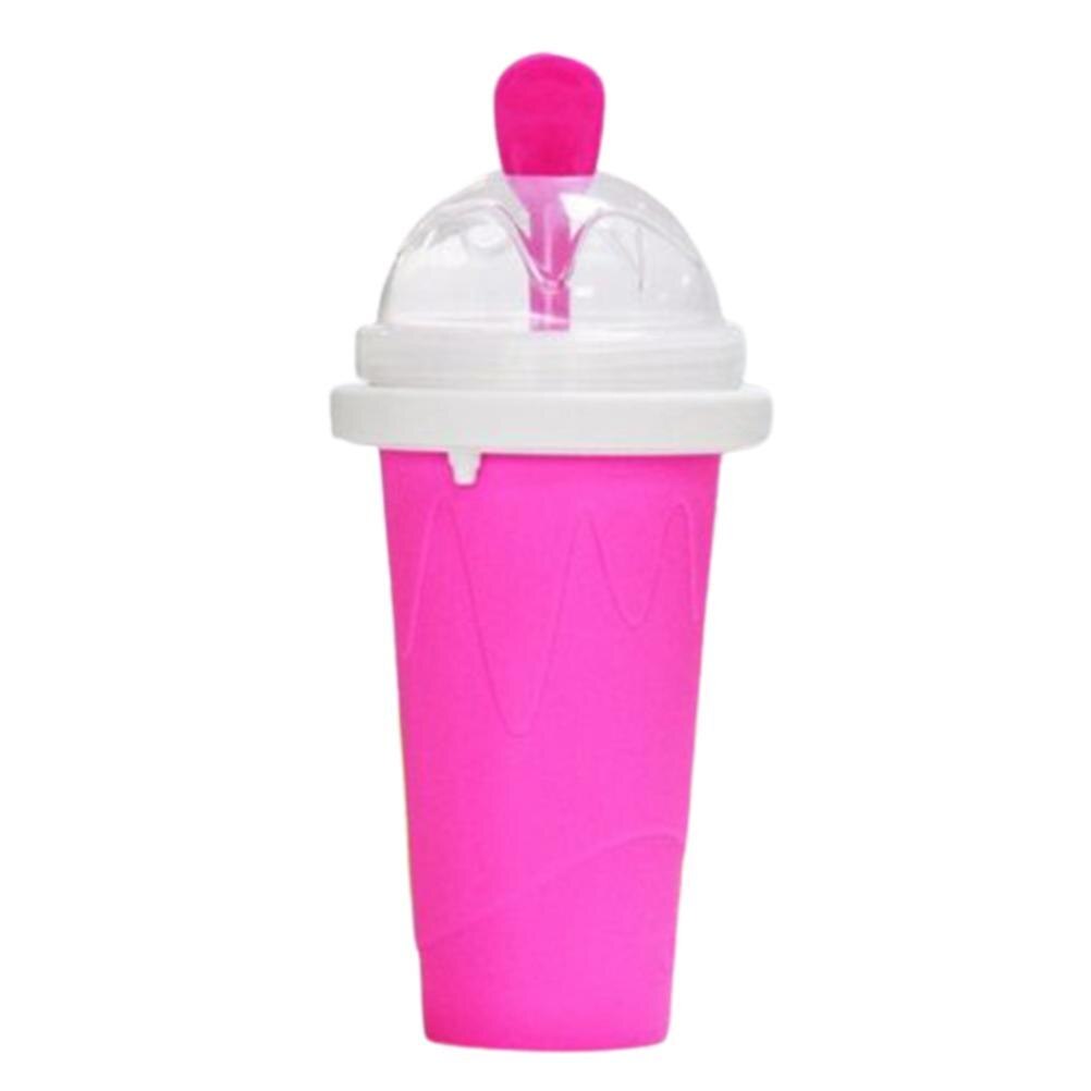 Smoothie copos 2021 diy caseiro congela bebidas copo dupla camada copos de silicone bebidas garrafa com tampa 2021 criativo colorido diy: pink