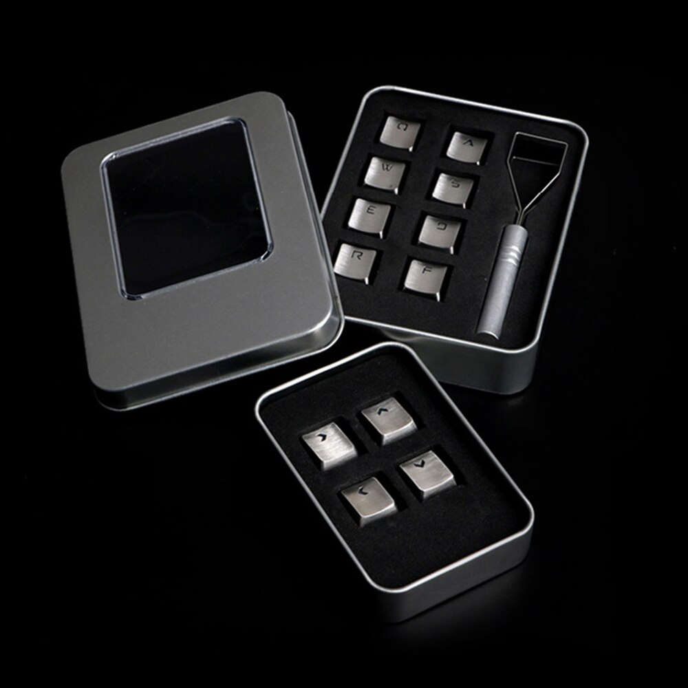 Rvs Richting Pijl Keycaps Voor Cherry Mx Switch Mechanische Gaming Toetsenbord Qwerasdf Backlit Metalen Keycaps