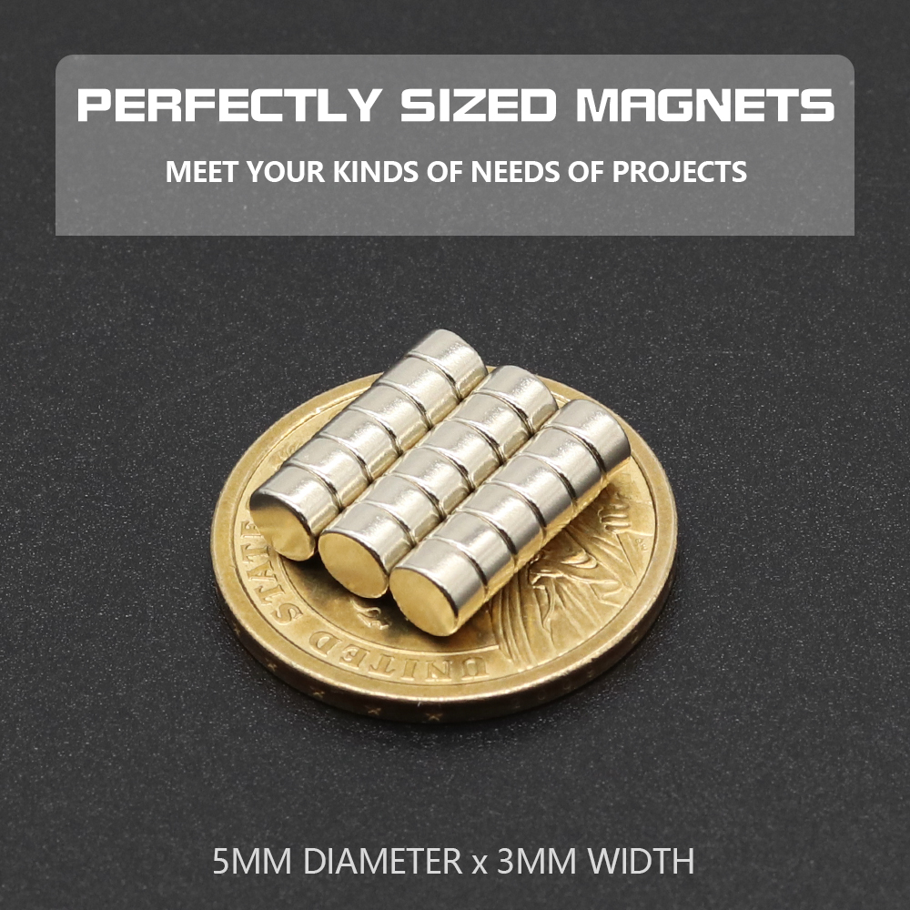 5 ~ 1000 stuks 5x3mm supersterke ronde magneten krachtige magneten voor koelkast, doe-het-zelf, gebouw, wetenschappelijk, ambachtelijk en kantoormagneten