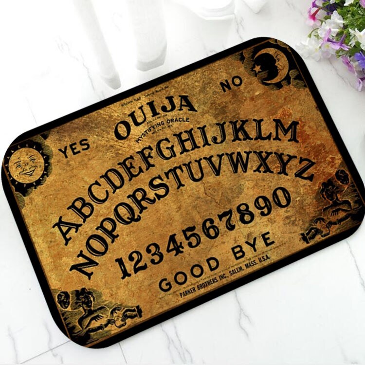 Funny Ouija Board Spirit Board Door Mat for Bathroom Kitchen Classic Spirit Talking Board Entry Floor Doormat Rug Carpet Decor