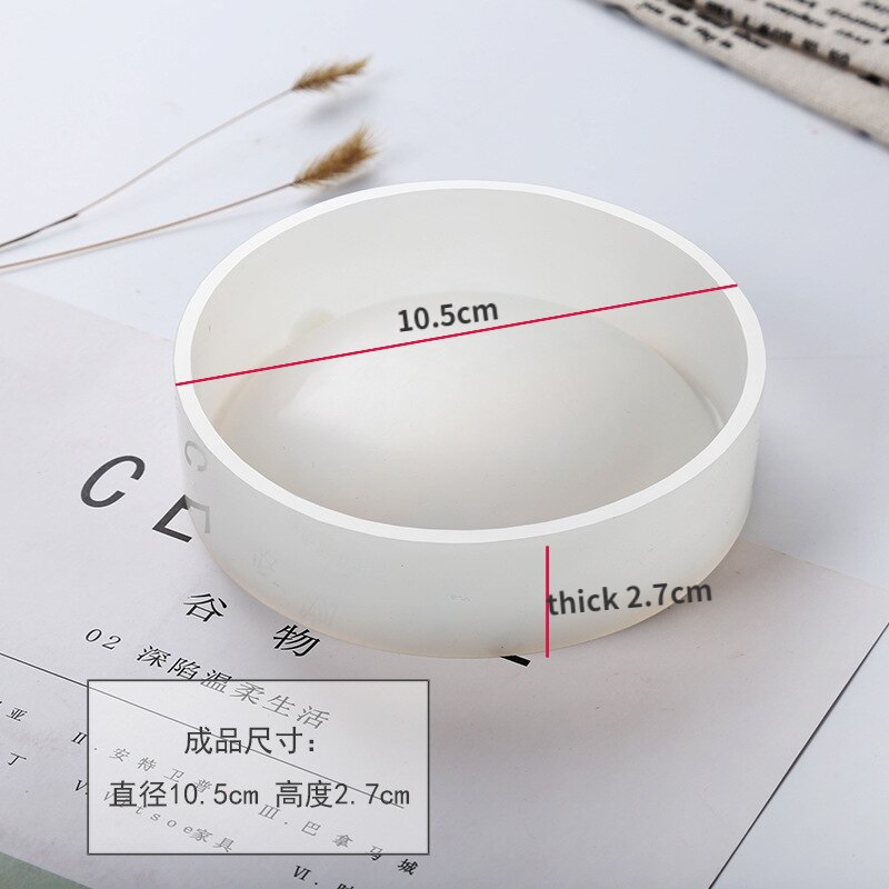DIY Oval Tray Silicone Mold Coaster Tray Mold Storage Box Silicone Molds for Gypsum Concrete Coaster Crystal Epoxy Mould: Ashtray-Round