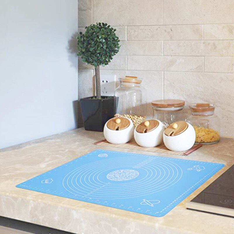 Silicone Baking Mat With Scale Rolling Dough Pad Kneading Dough Mat Non Stick Pastry Sheet Oven Food Grade Liner Baking Tools