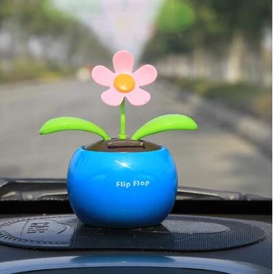 In Stock Swing Solar Flower,Magic Cute Flip Flap Swing ,Solar Plant Swing Solar Toy Interior Accessories Car Ornaments