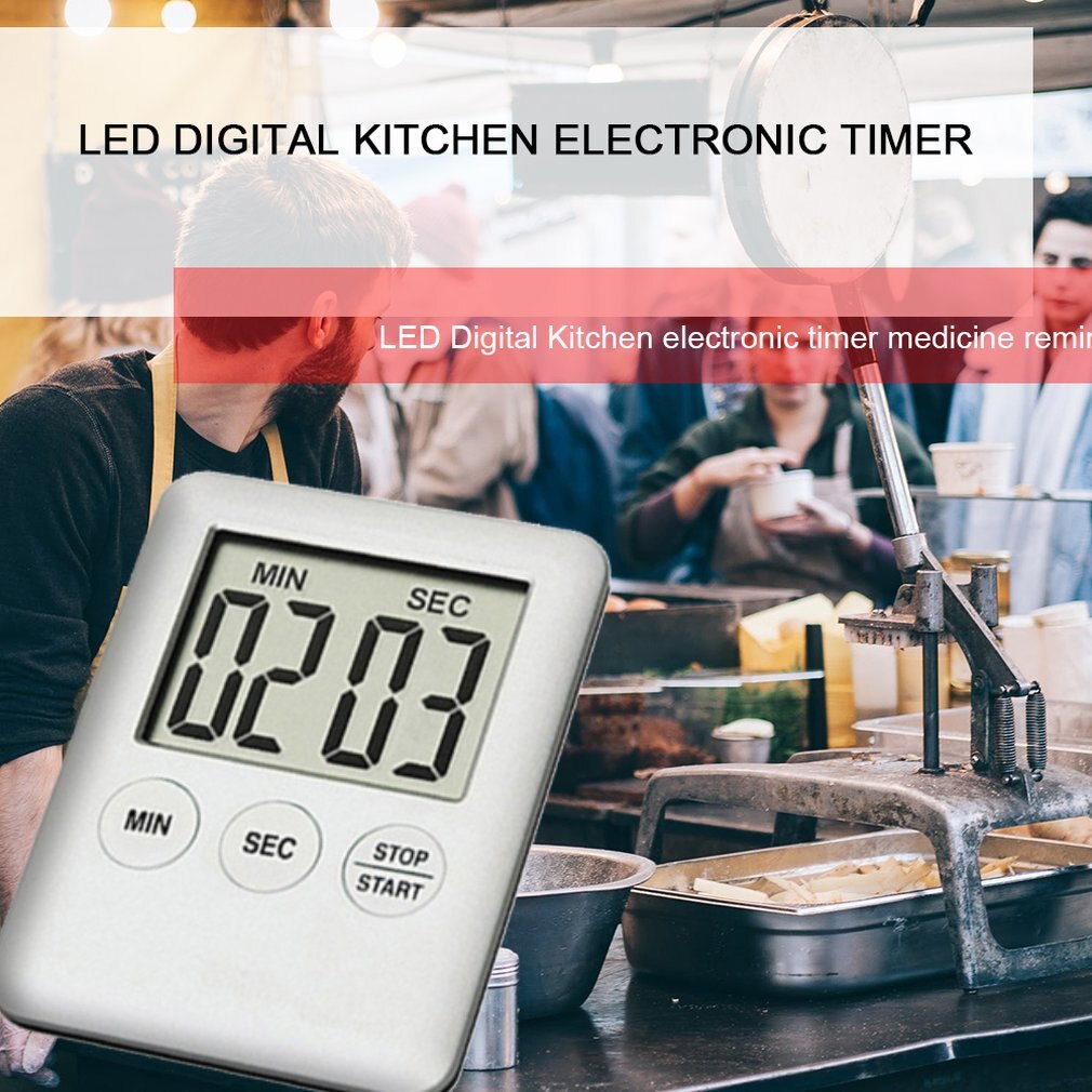 Led Digitale Keuken Elektronische Timer Countdown Medicatie Herinnering Kookwekker Draagbare