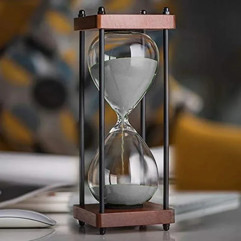 Grote Zandloper Timer 60 Minuten, Metalen Zandloper Zandloper Zandglas Klok, Tijdmanagement Tools Voor Keuken Thuis Kantoor Decor