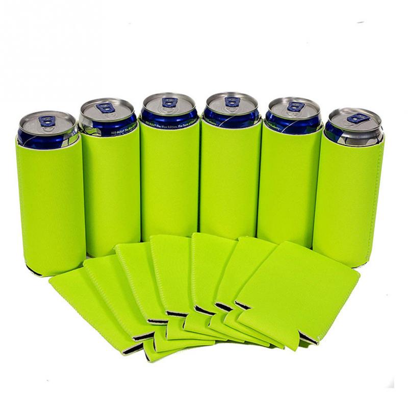 6 stk bulk diy blank bærbar wrap drink cooler hjemme polterabend til bryllup termisk neopren dåse ærmer sammenklappelige