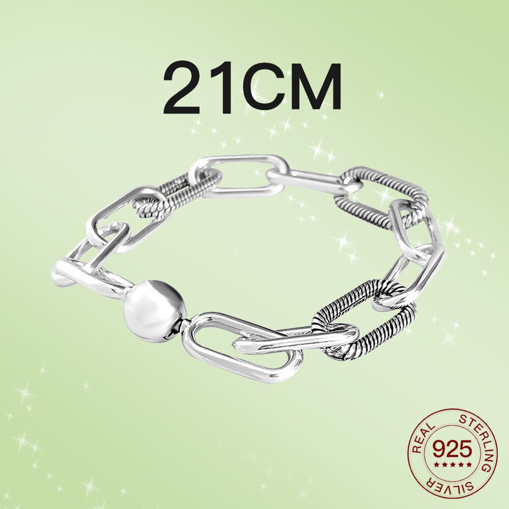 925 Sterling Silver Fixed buckle Bracelet Suitable for Women To Wear Jewelry DIY Jewelry: CBP019-21