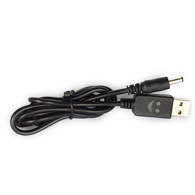 1m 3ft USB Kabel Output 4.2V Ingang 12V 24V 2.5mm USB Charger Cord Koplamp Zaklamp oplaadkabel Lijn Glimlach Gezicht