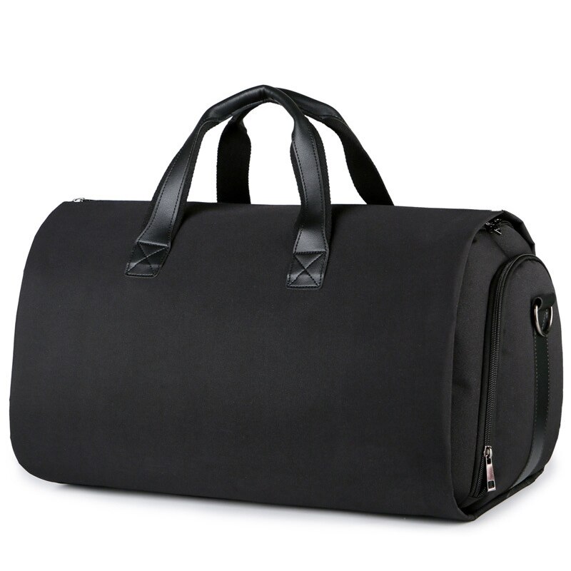 Bolsas de viaje grandes para hombre, bolsa de lona plegable, bolsas de fin de semana de negocios, traje Oxford, funda protectora para mujer, bolsa de viaje, bolso organizador: Black