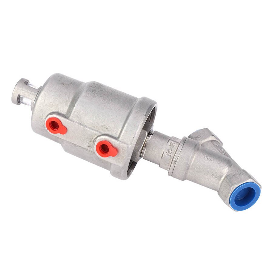 Actuator Ball Valve Angle Seat Valve Air Actuated Female Thread Stainless Steel Pneumatic Steam Valve Solenoid Valve
