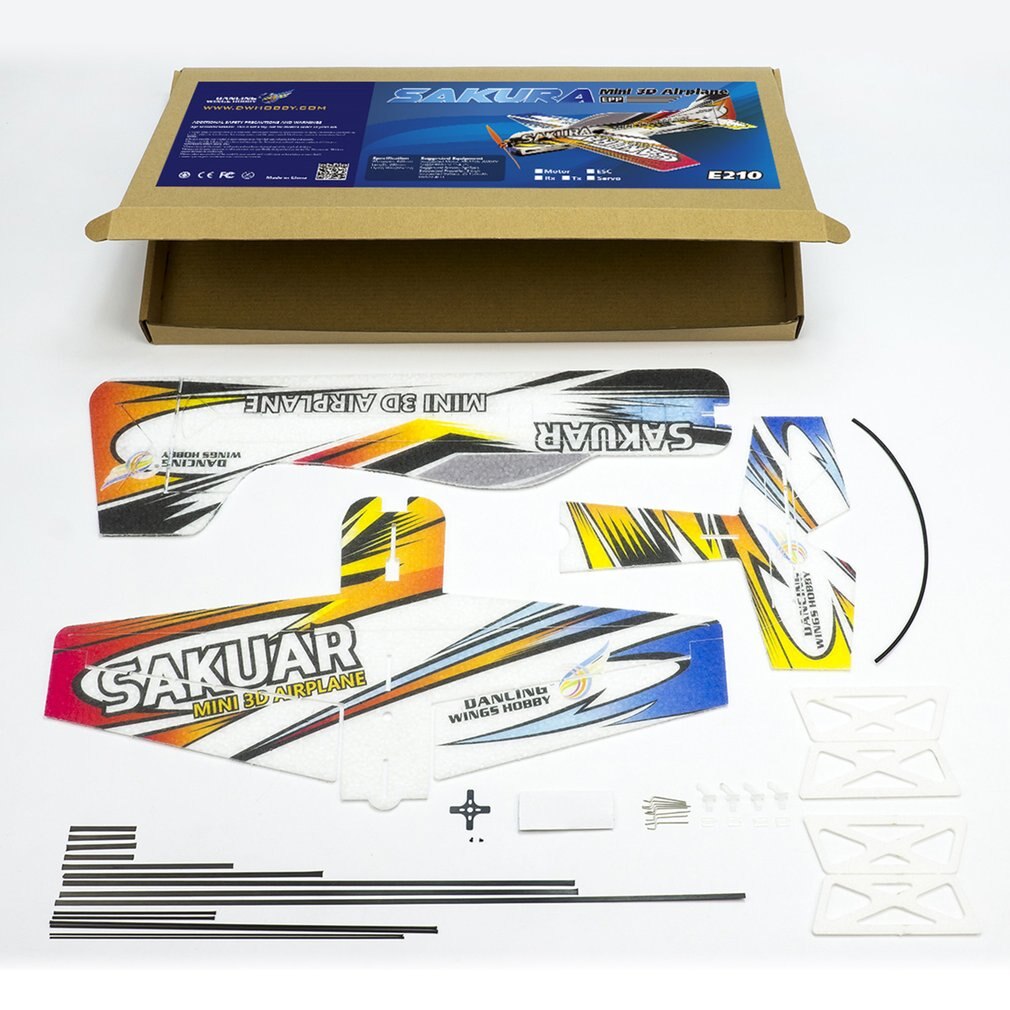 RC EPP Micro intérieur 3D F3P avion Sakura radiocommandé avion électrique 420mm envergure non assemblé besoin de construire avion