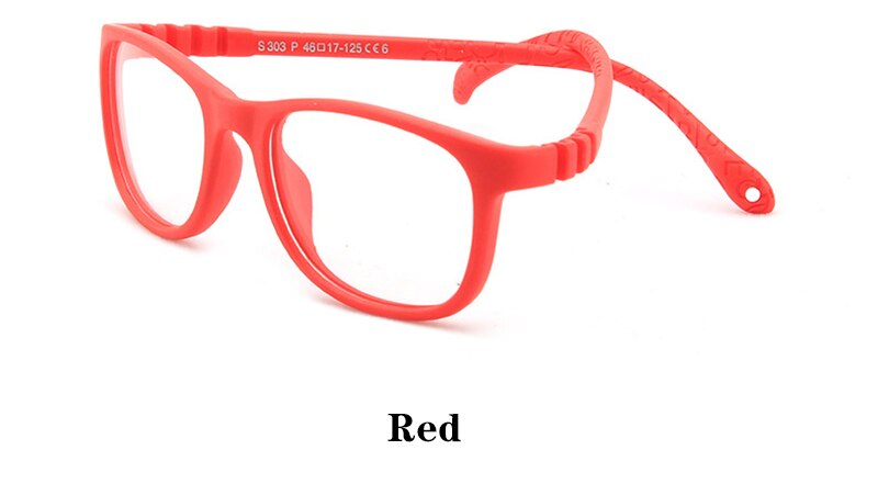 Gafas de bloqueo de luz azul para niños, lentes ópticas de ordenador de silicona transparentes para niños, gafas de luz azul: Red
