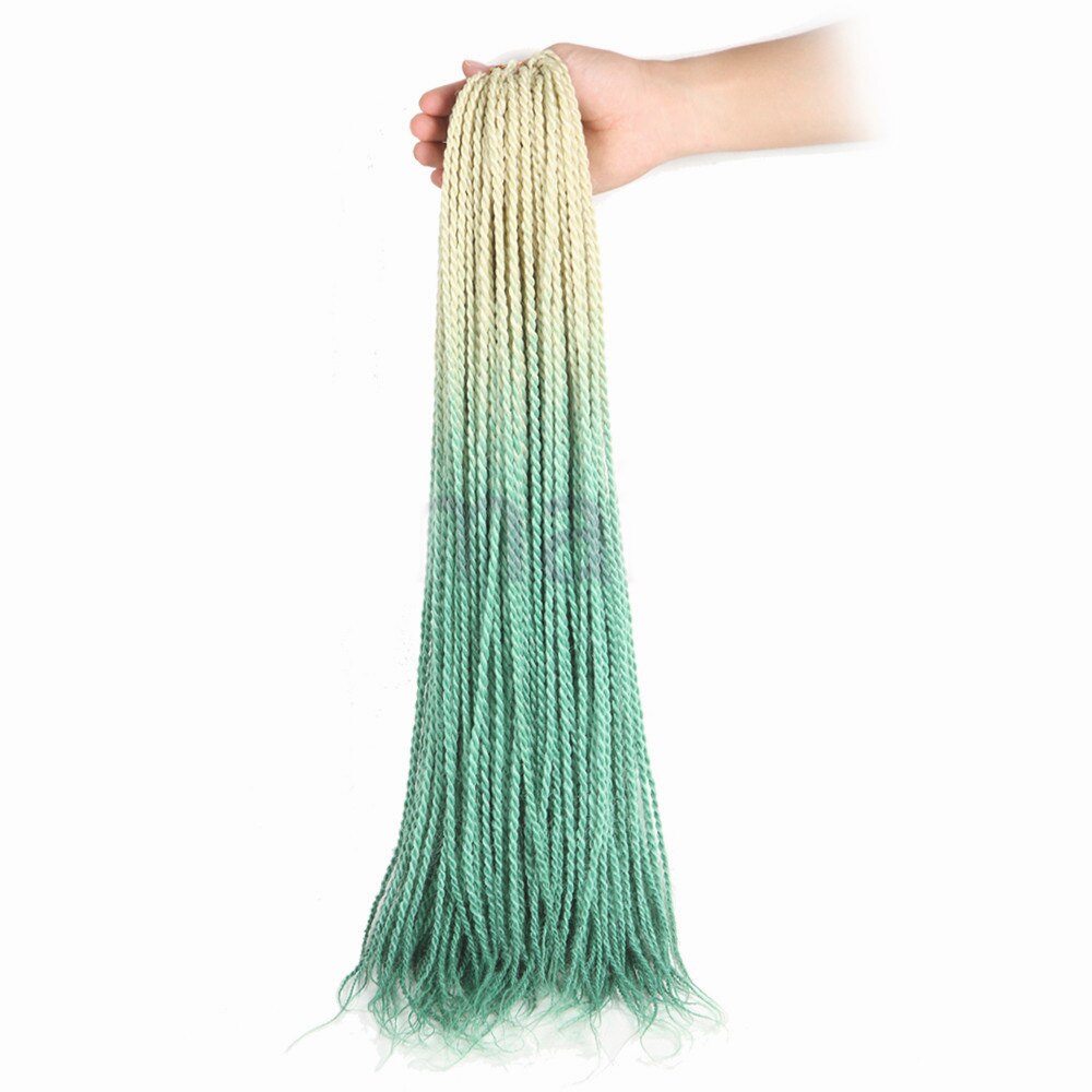Extension capillaire synthétique au Crochet 24 pouces | Perruque sénégalaise, mèches au Crochet de 24 pouces avec 30 racines/paquet de tresses au Crochet, Extensions capillaires ombré: # 99