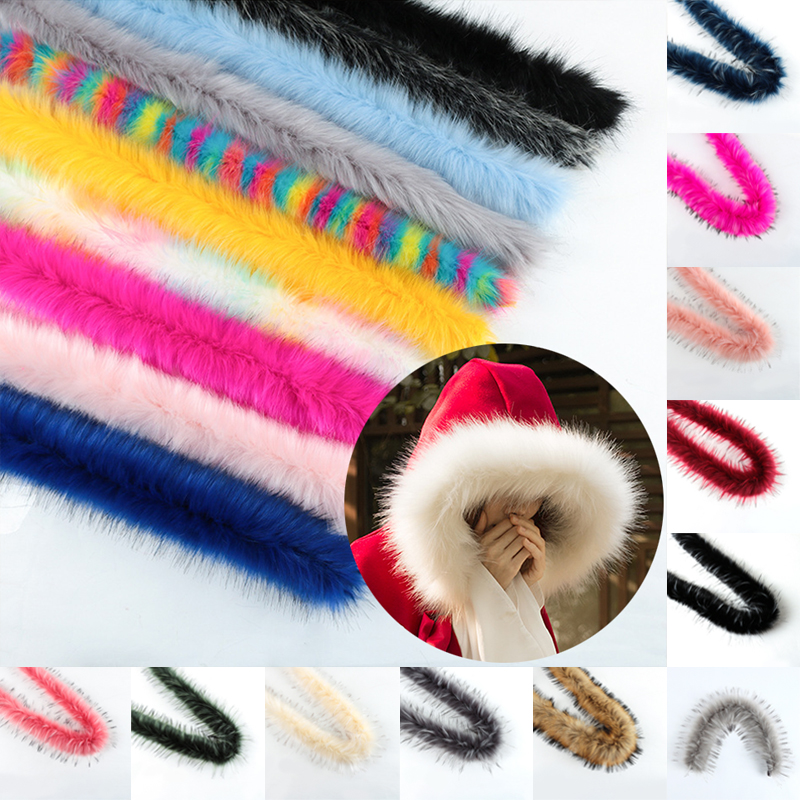 Kunstmatige Konijnenbont Lint Harige Tapes 100Cm Diy Kleding Naaien Pluizige Bekleding Trimmen Stof Thuis Party Decor Naaien Kostuum