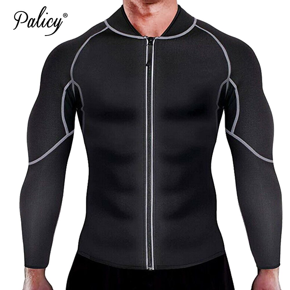 Mannen Ondergoed Neopreen Afslanken Sauna Kleding Fitness Kleding Fitness Jassen Fitness Tops Afslanken Lange Mouwen Rits Zachte