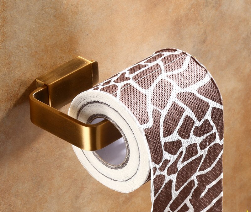 Antique Bathroom Hardware Suite Ancient Aluminum Bath towel rack Towel bar Toilet brush Tissue box Bathroom Accessories: paper towel rack