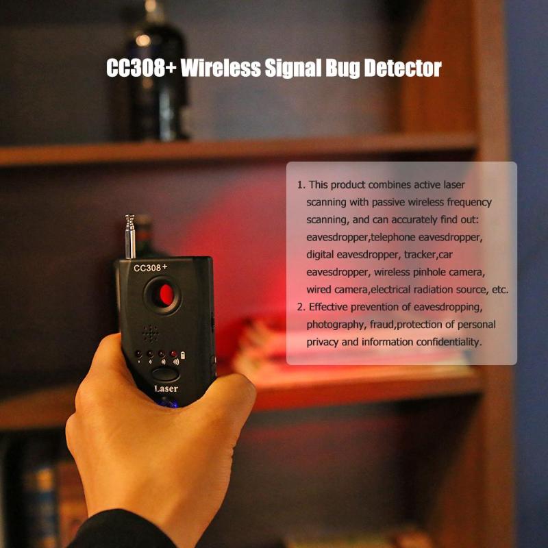 CC308 + Drahtlose Signal Bug Detektor Pinhole-proof Kamera Eavesdropper Privatsphäre Schutz GPS Finder Tracker