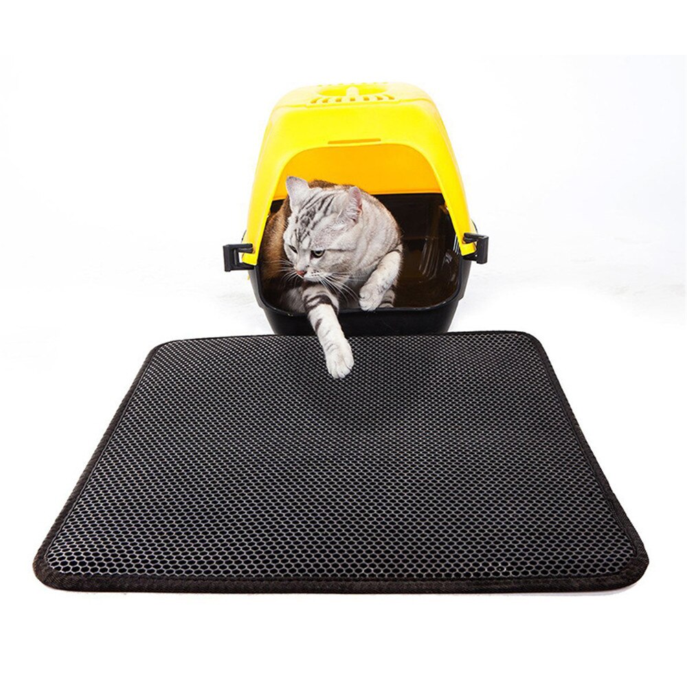 Pet Cat Litter Mat Double Layer Litter Cattery Pads Trapping Litter Box Kennel Mat Pet Product Bed Cats House Clean Mat