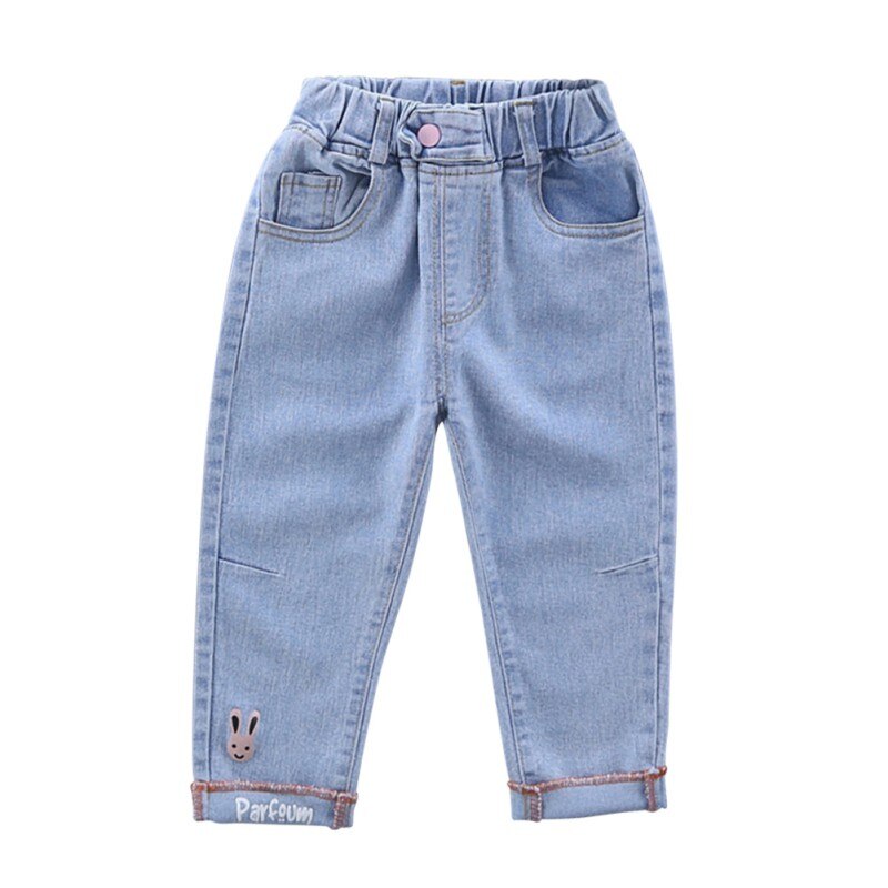 Girl's Autumn Style Casual Blue Jeans Trousers Casual Jeans