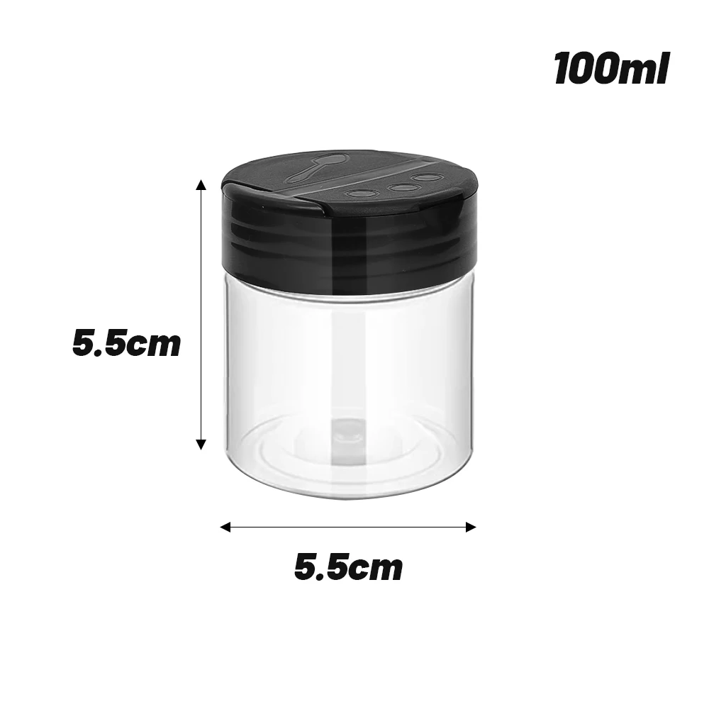 20/1PC Plastic Spice Jars Containers with Cap Transparent Seasoning Powder Jars Condiment Storage Boxes Container Kitchen Tools: L / Light Grey