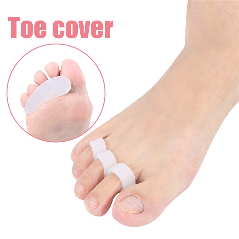 2 stk silikone gel fodfingre tre huls tåseparator fodbeskytter knystjustering hallux valgus beskyttelse fodpleje