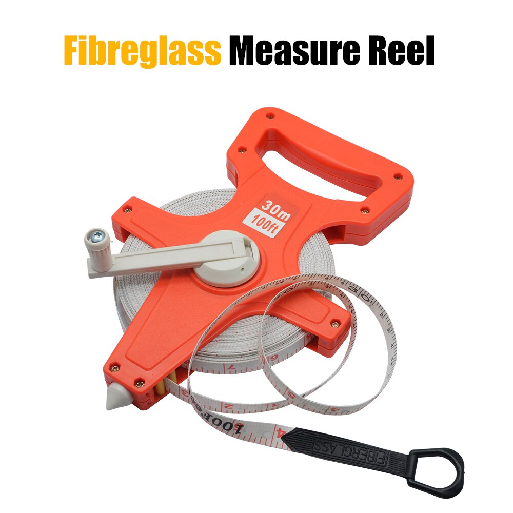 1pc Foot Fiberglass Measuring Tape Measure Reel — Landscaping Building Surveying