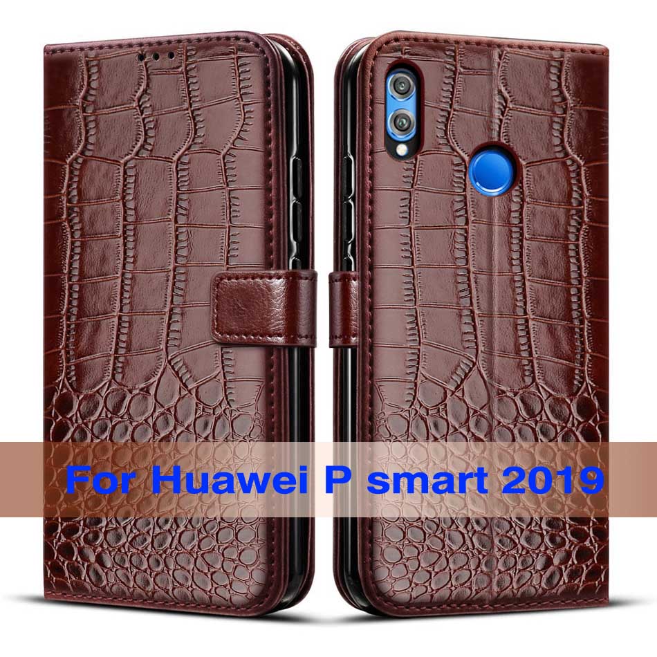 Coque magnétique en Silicone pour Huawei, compatible modèles P Smart , Psmart , , 6.21: Deep Brown