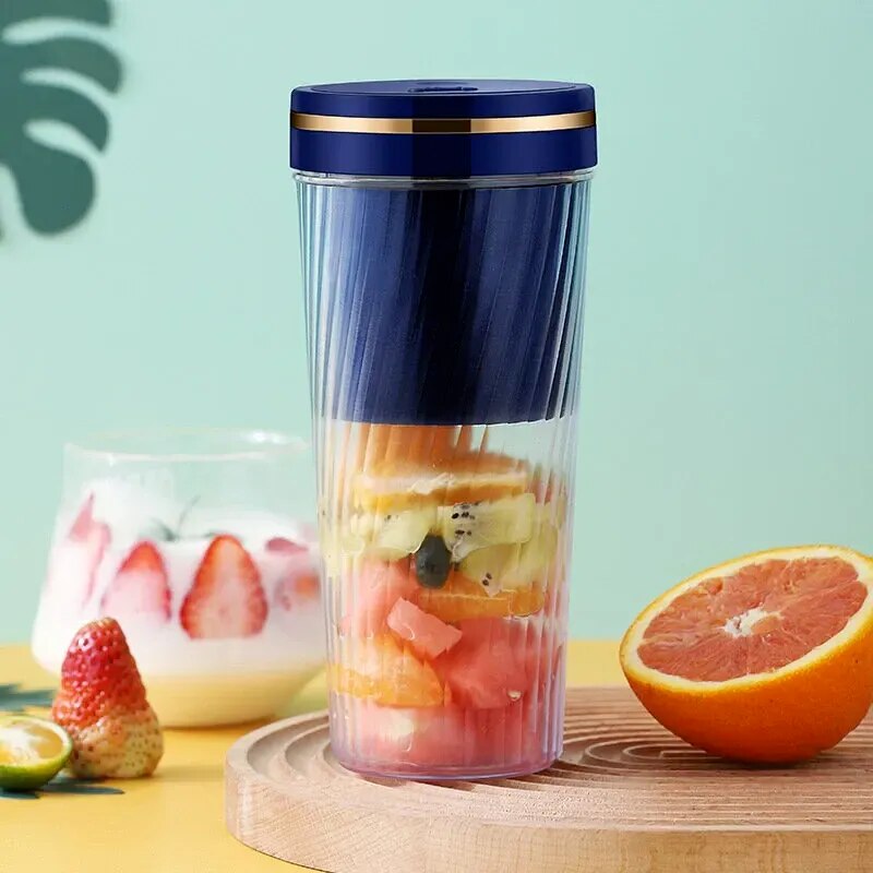 350Ml Draagbare Blender Persoonlijke Outdoor Juicer Cup Usb Opladen Elektrische Power Mixer Voor Fruit En Groente